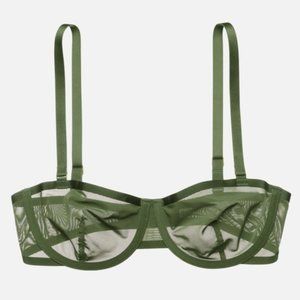 CUUP 34D Mesh Balconette Bra in Vine NWT